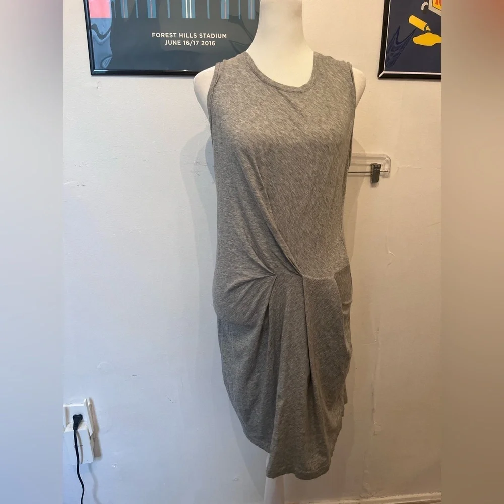 Nation LTD Frida Twisted Sleeveless Muscle Heather Gray Dress Small